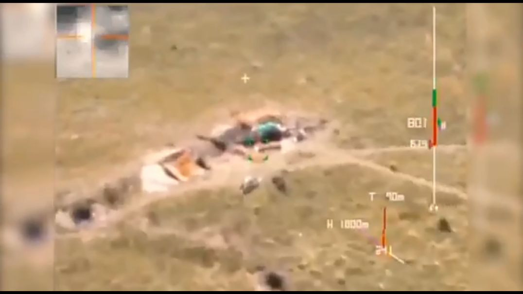 Switchblade kamikaze drone launched from Humvee and destroys Russian target
