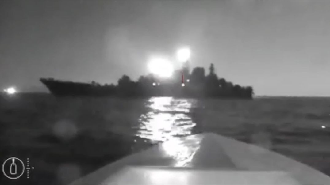 Russian navy gets attacked with the sea drone