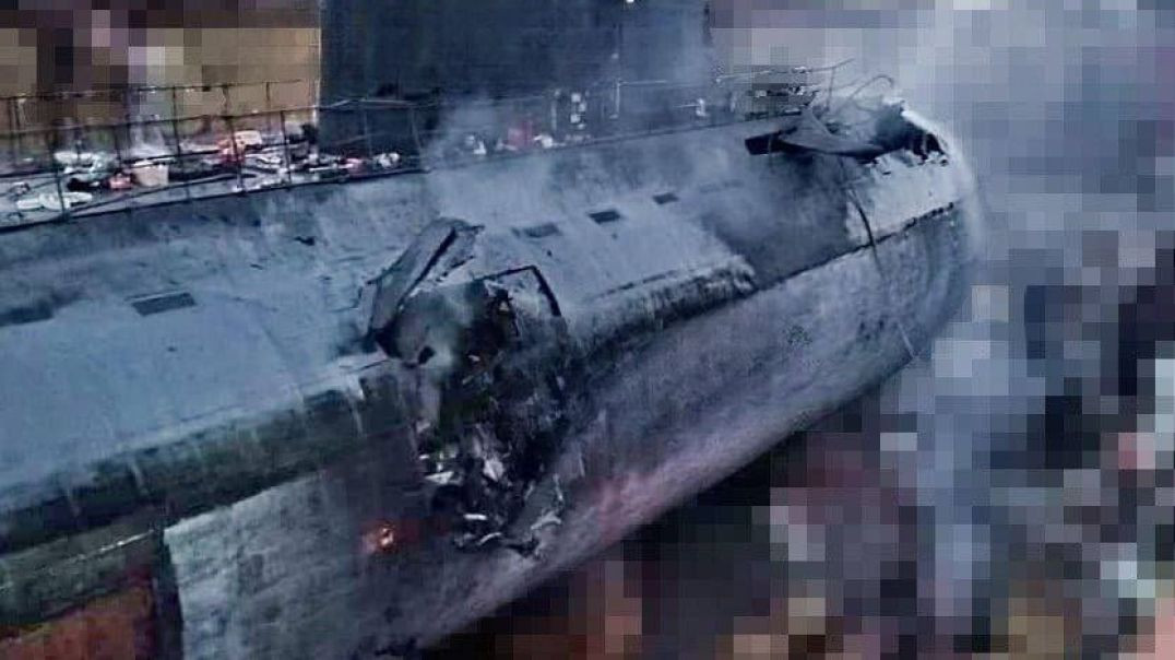 Russian submarine Rostov-on-Don (B-237) completely destroyed following Ukraine attack on Russia Nava