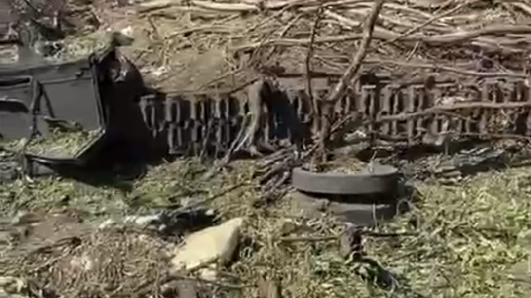 Russian soldier shows aftermath of Baba yaga drone destroying BMP-3
