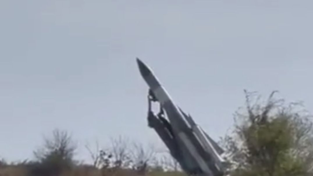 S-200 missile being launched at a ground target somewhere in Ukraine